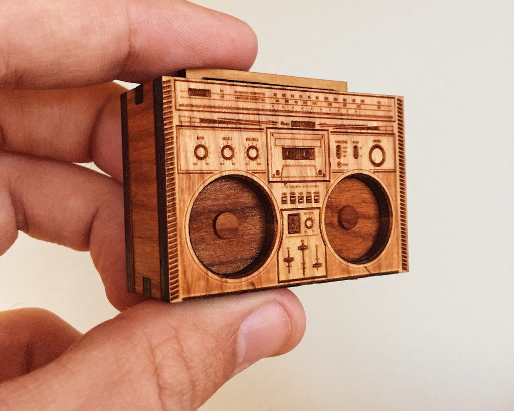 Boombox Ornament The Wooden Boombox